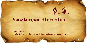 Vesztergom Hieronima névjegykártya